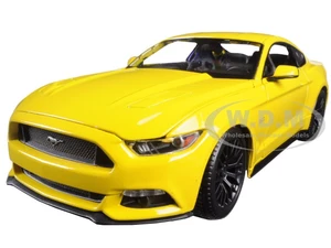 2015 Ford Mustang GT 5.0 Yellow 1/18 Diecast Model Car by Maisto