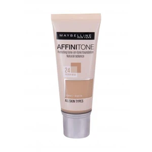 Maybelline Affinitone 30 ml make-up pre ženy 24 Golden Beige na veľmi suchú pleť; na dehydratovanu pleť