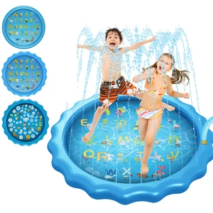 170CM*10CM/68"*3.93'' Inflatable Swimming Pool Summer Splash Sprinkle Sprinkler Playmat Outdoor Water Play Mat Toy for K