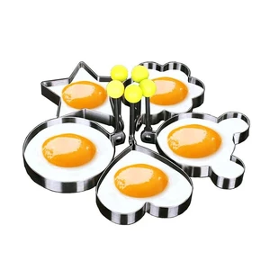 Kitchen Stainless steel Cute Shaped Fried Egg Mold Pancake Rings Mold