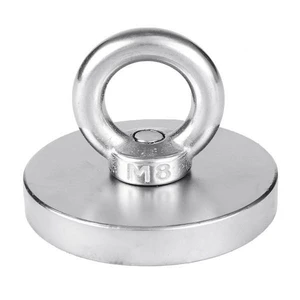 60mm Neodymium Recovery Magnet with 304 Steel Ring