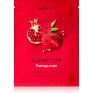 KORIKA SuperFruits Pomegranate - Hydrating Sheet Mask hydratačná plátienková maska Pomegranate 25 g