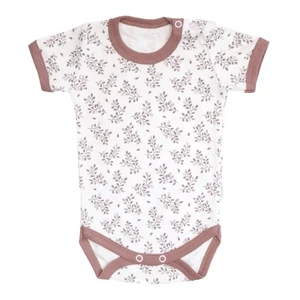 Mamatti Kojenecké body kr. rukáv, Happy - bílá s potiskem, vel. 80 (9-12m)