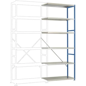 Manuflex RP1422.5007 prístavný modul regálu oddelenia  (š x v x h) 1000 x 2500 x 400 mm    oceľová podlaha