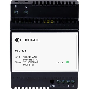 C-Control PSD-303 sieťový zdroj na montážnu lištu (DIN lištu) Spotreba (Stand-By) 0.3 W 12 V/DC 4.5 A 54 W 1 x