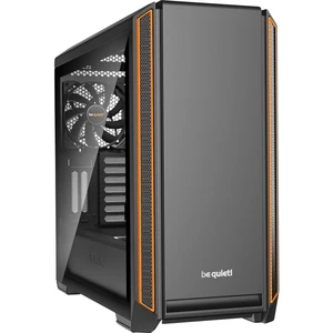BeQuiet Silent Base 601 midi tower PC skrinka oranžová, čierna 2 predinštalované ventilátory, tlmené, prachový filter, b