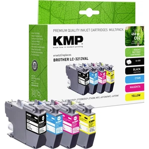KMP Ink set náhradný Brother LC-3213VAL kompatibilná kombinované balenie čierna, zelenomodrá, purpurová, žltá B101V 1539