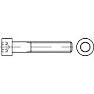 TOOLCRAFT  TO-6856788 skrutky s valcovou hlavou  M4 8 mm vnútorný šesťhran DIN 912   ocel  100 ks