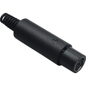 BKL Electronic 0204012 mini DIN konektor zásuvka, rovná Pólov: 6  čierna 1 ks