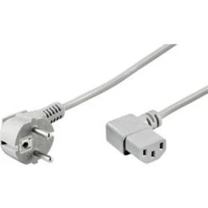 Síťový kabel s IEC zásuvkou Basetech 611978 611978, 2.00 m, šedá