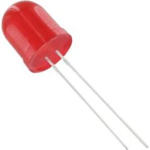 LED s vývody HuiYuan 10003R1D-EHB-A, typ čočky kulatý, 10 mm, 50 °, 20 mA, 325 mcd, červená