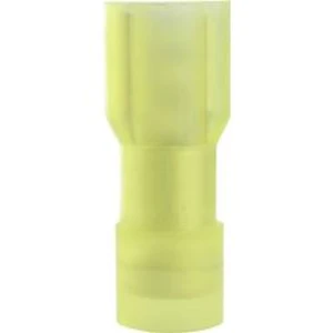 Faston zásuvka Vogt Verbindungstechnik 3967 6.3 mm x 0.8 mm, 180 °, plná izolace, žlutá, 1 ks