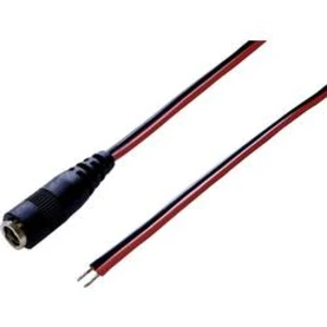 Napájecí kabel zásuvka / otevřený konec BKL 072064, rovná, červená/černá, 2 m