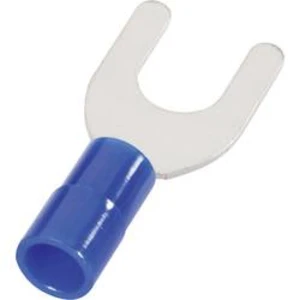 Vidlicové kabelové oko Cimco 180148, Ø otvoru 6.5 mm, modrá, 1 ks