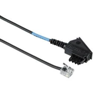 DSL kabel Hama [1x telefonní zástrčka TAE-F - 1x RJ11 zástrčka 6p2c] 0.50 m černá
