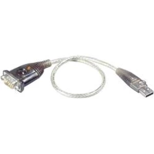 USB 2.0 sériový adaptér ATEN, stříbrný, 0,35 m