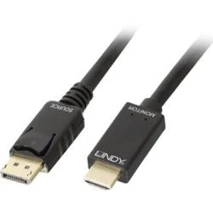 DisplayPort / HDMI kabel LINDY [1x zástrčka DisplayPort - 1x HDMI zástrčka] černá 5.00 m