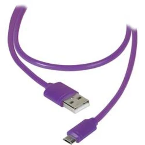 Kabel Vivanco DCVVMCUSB12PU 36255, 1.20 m, fialová