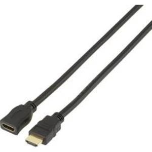 HDMI prodlužovací kabel SpeaKa Professional [1x HDMI zástrčka - 1x HDMI zásuvka] černá 1.00 m