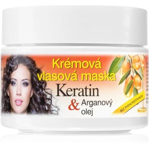 Bione Cosmetics Keratin + Arganový olej regenerační maska na vlasy 260 ml
