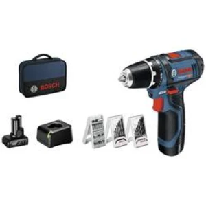 Aku vrtací šroubovák Bosch Professional GSR 12V-15, 12 V, 2 Ah, 4 Ah Li-Ion akumulátor, 2 akumulátory, vč. příslušenství, taška