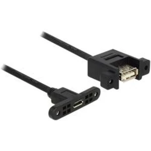 USB 2.0 prodlužovací kabel Delock 85109, 25.00 cm, černá