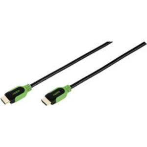 HDMI kabel Vivanco [1x HDMI zástrčka - 1x HDMI zástrčka] černá, zelená 0.75 m