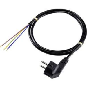 Síťový kabel s napájecí zásuvkou Basetech XR-1638084, 3.00 m, černá