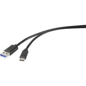USB 3.0 kabel Renkforce RF-4536472, 30.00 cm, černá