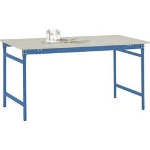 Manuflex BB3021.5007 Servírovací stolek základní stacionárně s Melamin-Tischplatte v briliantově modrá RAL 5007, Šxhxv: 1000 x 800 x 780 mm