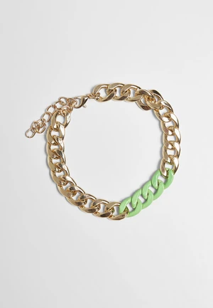Colorful base bracelet gold/neon green