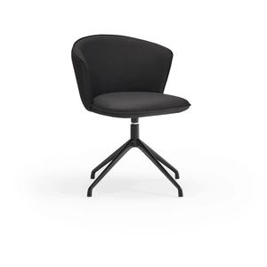 Czarne krzesła zestaw obrotowe zestaw 2 szt. Add – Teulat