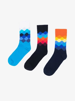 Ombre Clothing Ponožky 3 páry Modrá