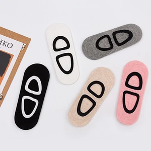 Comfortable Sport Fashion Design Solid Colors Hollow Retro Short Socks Cotton Boat Socks Women Socks Korean Style Hosiery
