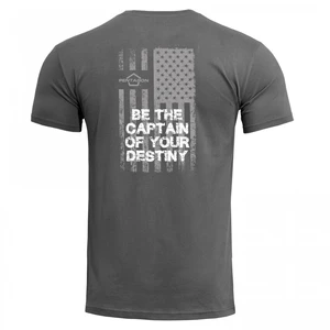 Pánske tričko Ageron American Flag Pentagon® – Wolf Grey (Farba: Wolf Grey, Veľkosť: M)