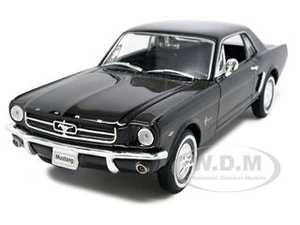 1964 1/2 Ford Mustang Coupe Hard Top Black 1/24 Diecast Model Car by Welly