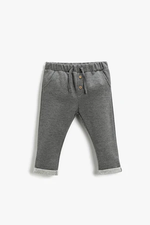 Koton Basic Button Detailed Sweatpants Elastic Waist