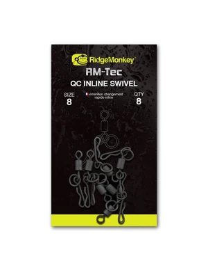 RidgeMonkey obratlík RM-Tec Quick Change Inline Swivel Velikost 8 8ks