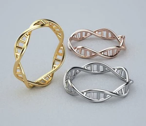 Kinitial DNA Ring Chemistry Science Ring Molecule Rings Neurotransmitter Dopamine Jewelry infinity ring anillos mujer
