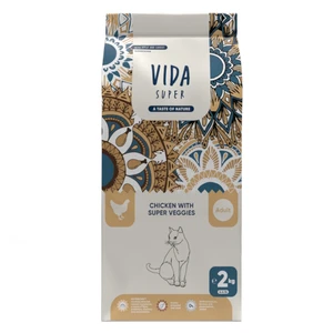 KRAFTIA Vida Super Adult Chicken&Veggies granule pro kočky, Hmotnost balení: 2 kg