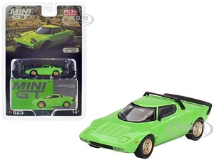 Lancia Stratos HF Stradale Verde Chiaro Green Limited Edition to 1200 pieces Worldwide 1/64 Diecast Model Car by True Scale Miniatures