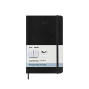 MOLESKINE Mesačný diár 2023 mäkký čierny