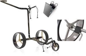 Jucad Carbon 3-Wheel Deluxe SET Black/Gold Manuální golfové vozíky