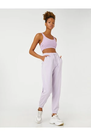 Koton Basic Thick Jogger Sweatpants with Pocket and Tie Waist
