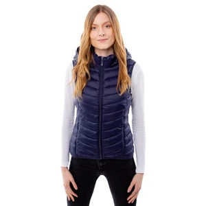 Women's quilted vest GLANO - dark blue