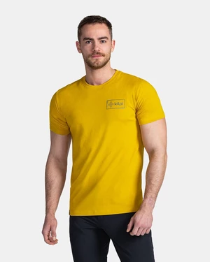 Žlté pánske tričko s potlačou na chrbte Kilpi BANDE