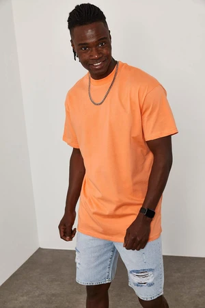 XHAN Orange Oversized T-shirt 1kx1-44667-11