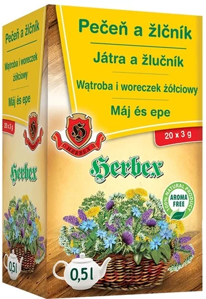 Herbex Játra a žlučník sáčky 20 x 3 g