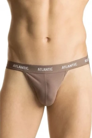 Atlantic jockstrap 1571 tmavě béžové Pánské slipy 2XL hnědá