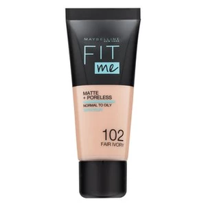 Maybelline Fit Me! Foundation Matte + Poreless 102 Fair Ivory tekutý make-up s matujícím účinkem 30 ml